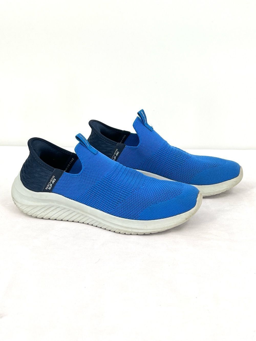 Skechers Hands Free Slip-Ins Bright Blue Knit Ultra Flex Sneakers Youth 6 / W7.5